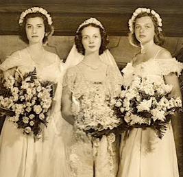 Wedding photo My grandmother is the bride and cousin Anna's grandmother Mary is on the right