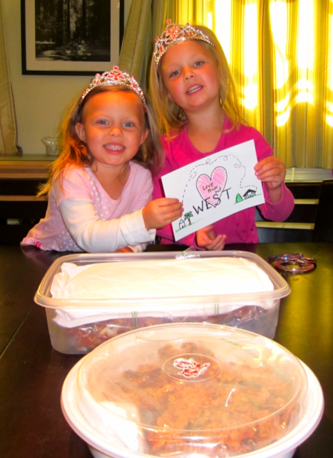 Picture 7 nieces with care package