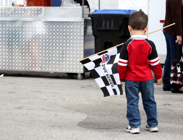 kid at NASCAR