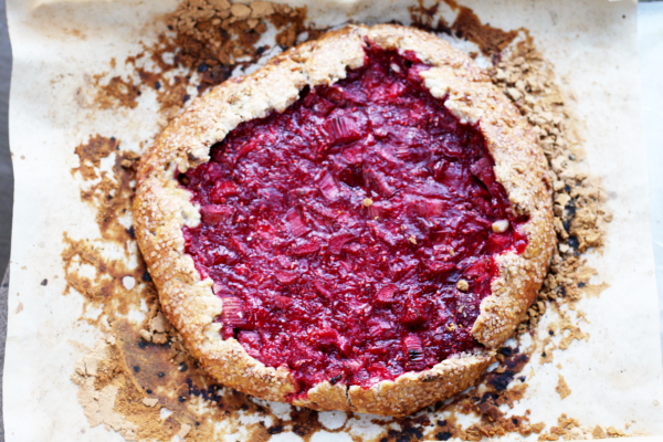 strawberry rhubarb crostata easy pastry dough recipe with whole wheat flour