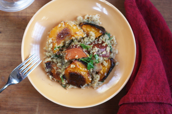 overhead quinoa salad