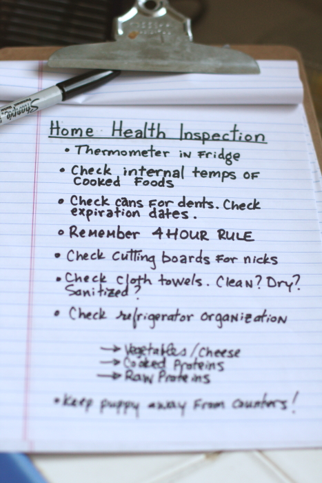 home health inspection check list