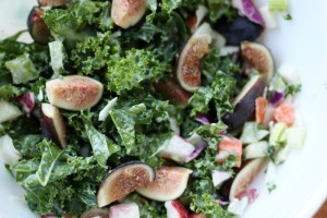 Brooke Burton's recipe for fig and kale salad with feta